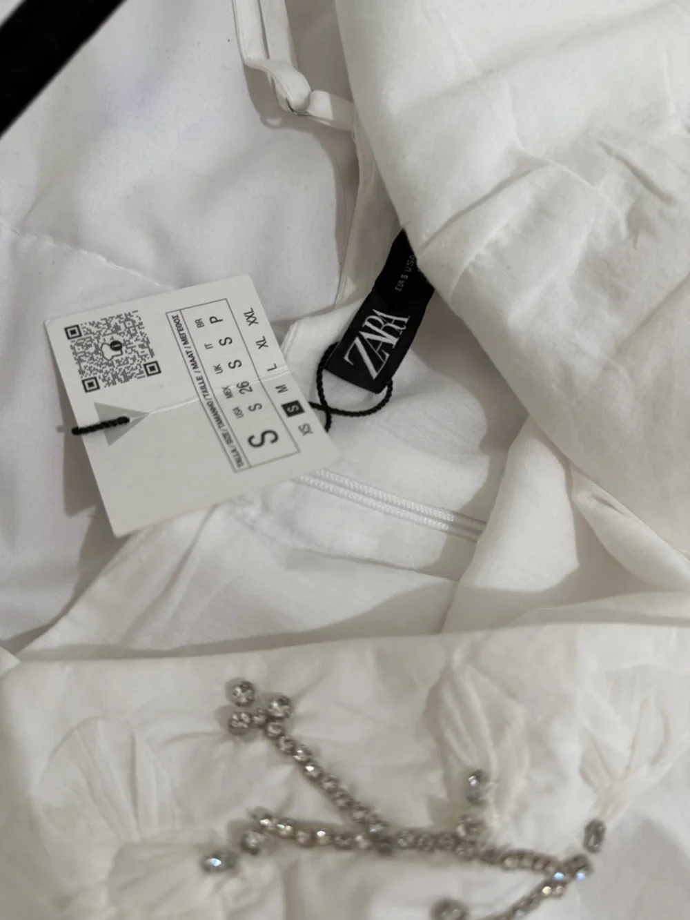 Zara White Embroidered Lace-Trim Slip - Picture 4 of 4